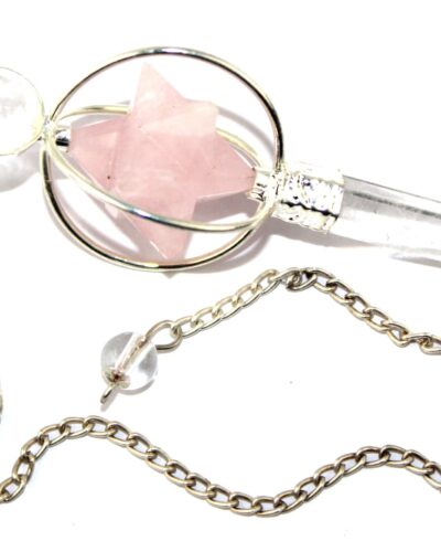 Rose Quartz Spinning Merkaba Pendulum | Promote Love | Healing | Pendulum