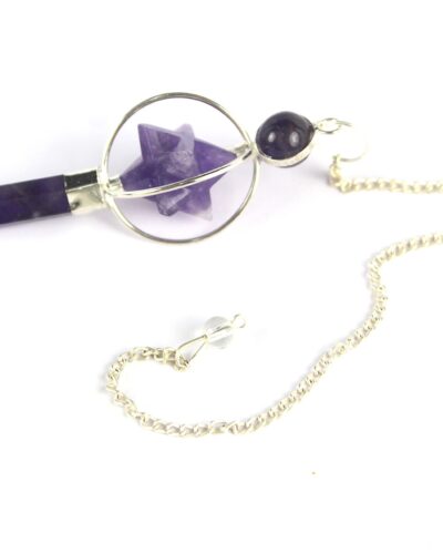 Amethyst Spinning Merkaba Pendulum | Healing | Spirituality | Dowsing Pendulum