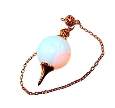 Opalite Sphere Ball Copper plated Pendulum | Authentic | Spirituality | Healing | Dowsing Pendulum