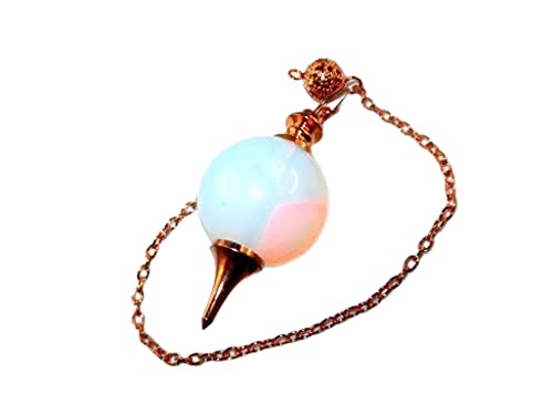 Opalite Sphere Ball Copper plated Pendulum | Authentic | Spirituality | Healing | Dowsing Pendulum