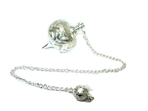 Authentic Silver Plated Cage Ball Pendulum Pointed | Healing | Energy Balancing | Dowsing Pendulm