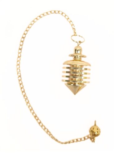 Gold Plated Hard Coil Vertical Pendulum | peace | Meditation | Reiki Balance | Dowsing Pendulum