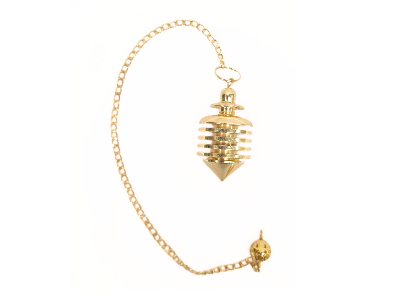 Gold Plated Hard Coil Vertical Pendulum | peace | Meditation | Reiki Balance | Dowsing Pendulum