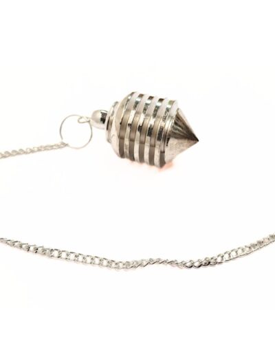 Silver Plated Hard Coil Vertical Pendulum | Peace | Meditation | Reiki Balance | Dowsing Pendulum
