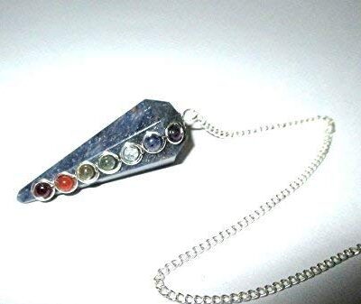 Blue Aventurine Chakra Faceted Cone Shaped Pendulum | Positive energy | Spiritual Healing | Natural | Stone Pendulum