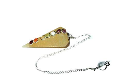 Yellow Aventurine Chakra Faceted Cone Shaped Pendulum | Positive energy | Spiritual Healing | Natural | Stone Pendulum