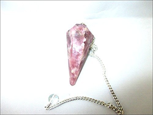 Lepidolite Cone Pendulum | Reiki Balance | Spiritual Healing | Natural Crystal | Stone Pendulum