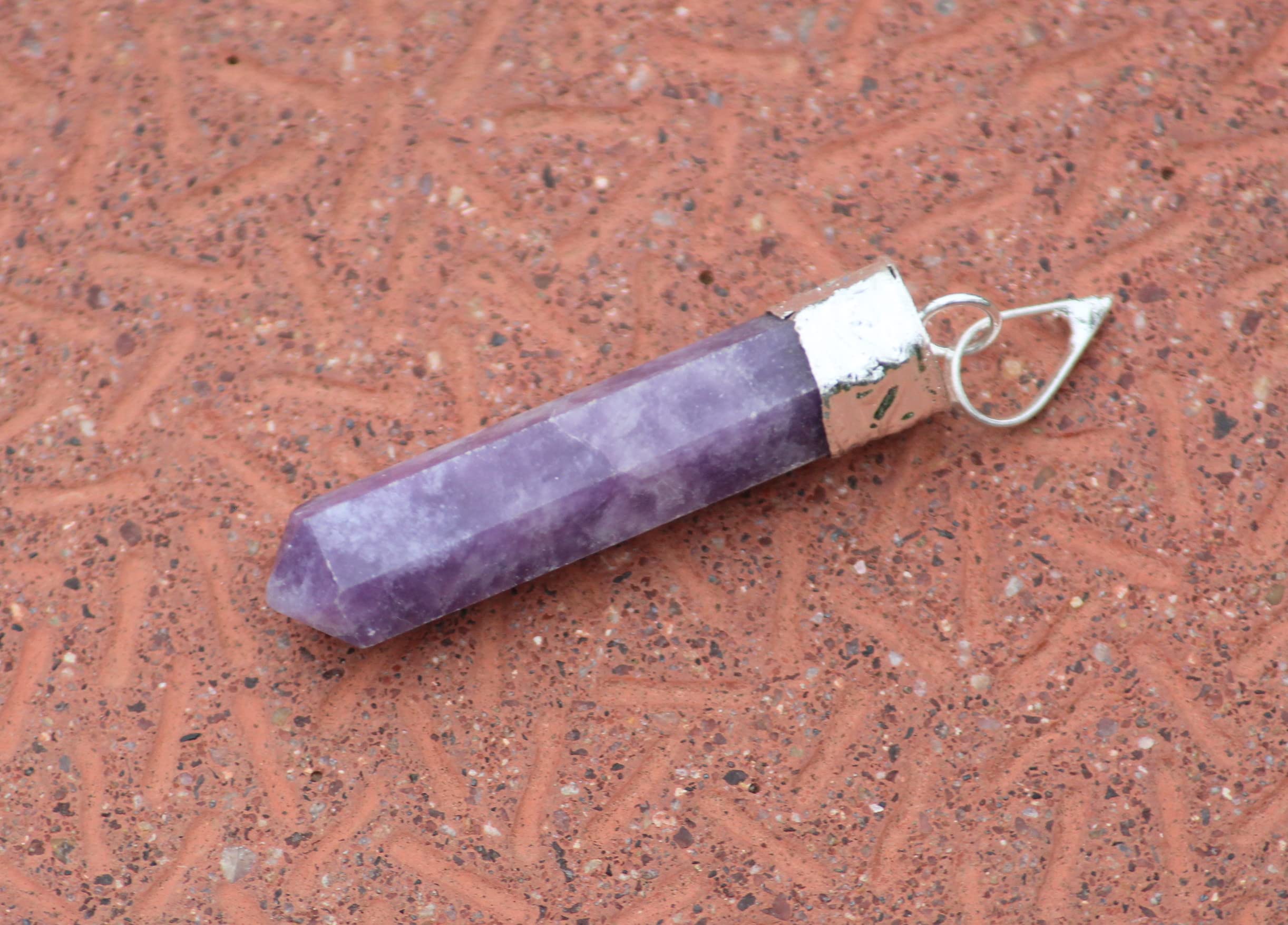Lepidolite Point Pendant | Purification | Spiritual Healing | Energy Balancing | Natural Crystal Point pendant