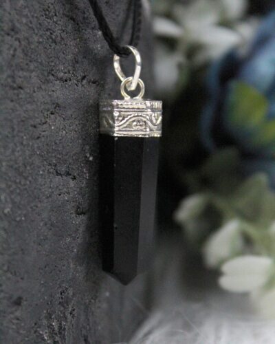 Black Tourmaline Point Pendant | Protection Energy | Gemstone Healing | Natural Crystal Pendant