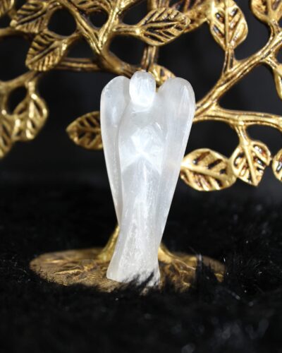 Selenite Gemstone Angel | 2-inch | Energized Crystal | Spiritual Energy | Natural Crystal Agate | Home Office Decor
