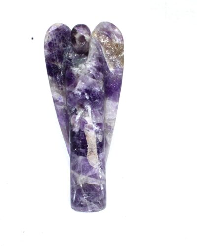 Amethyst Gemstone Angel | 3-inch | Stress Anxiety Relief | Natural Crystal Angels | Home Office Decor
