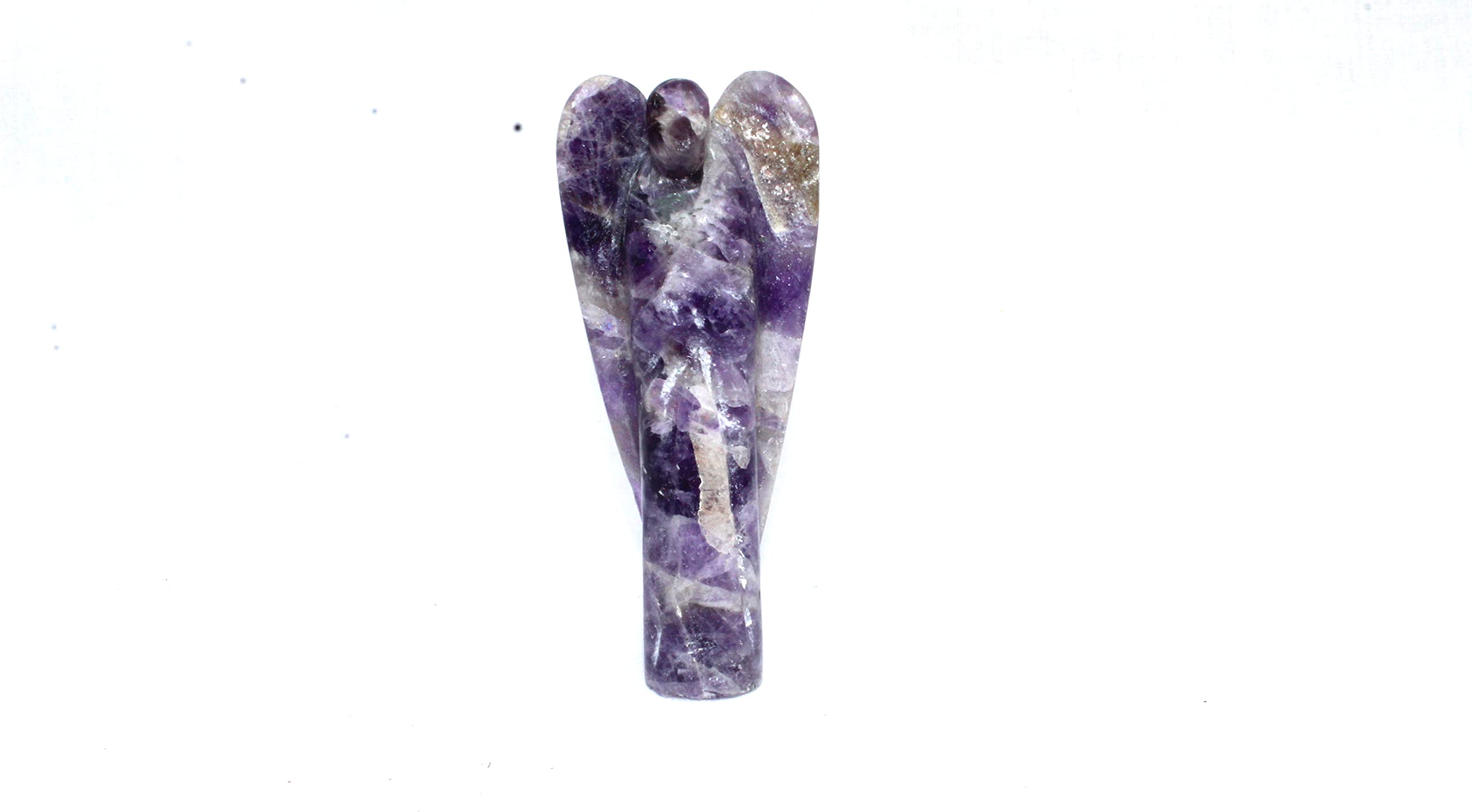 Amethyst Gemstone Angel | 3-inch | Stress Anxiety Relief | Natural Crystal Angels | Home Office Decor
