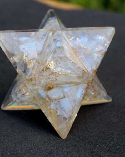 Opalite Orgone Merkaba | 4-inch | Rare Healing Positive energy | Home Office Decor | Decorative Item
