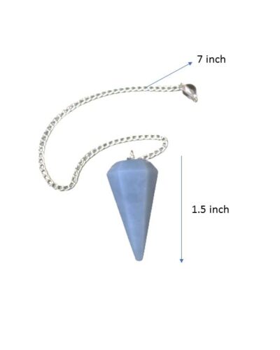 Natural Angelite Cone Pendulum | Spiritual | energy | Prosperity | Angelite  Pendulum
