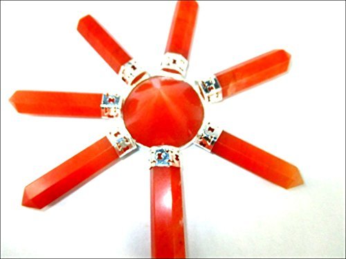 Natural Red Aventurine Generator | 7 point | Crystal Therapy | Reiki Chakra Balance | Red Aventurine Generator