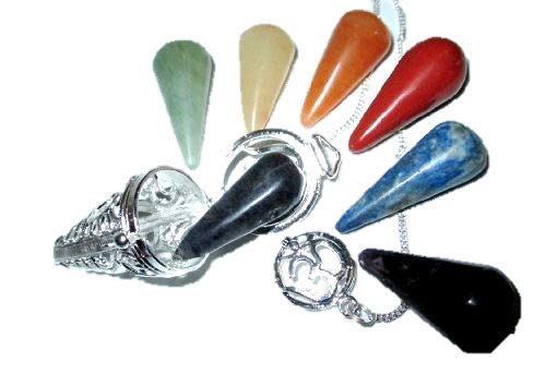 Silver plated OM Cage Cone Pendulum | Meditation | Healing | Divination | Dowsing Pendulum
