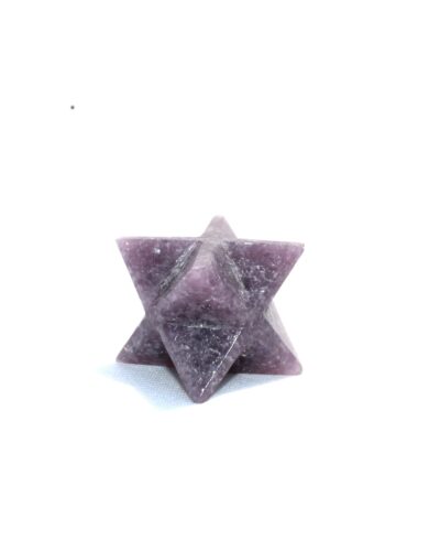 Lepidolite Gemstone Merkaba | 1-inch | Spiritual Energy | Natural Gemstone Crystal | Decorative Item | Home Office Decor
