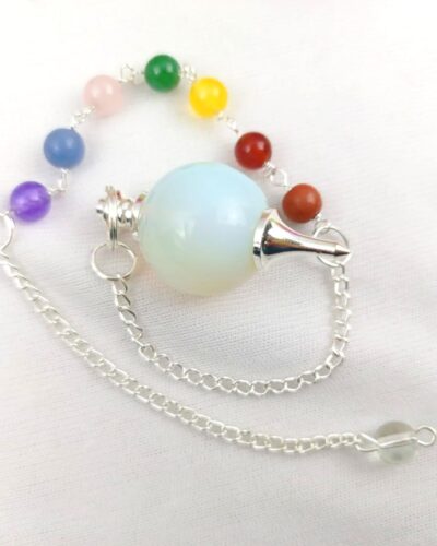Opalite Ball Pendulum Chakra Chain Pendulum | Chakra Balancing | Spirituality | Dowsing Pendulum