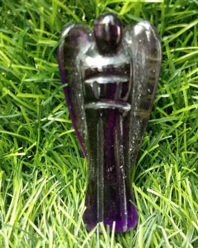 Purple Glass gemstone Angel | 3-inch | Healing | Divine , Meditation | Home Office Decor | decorative Item