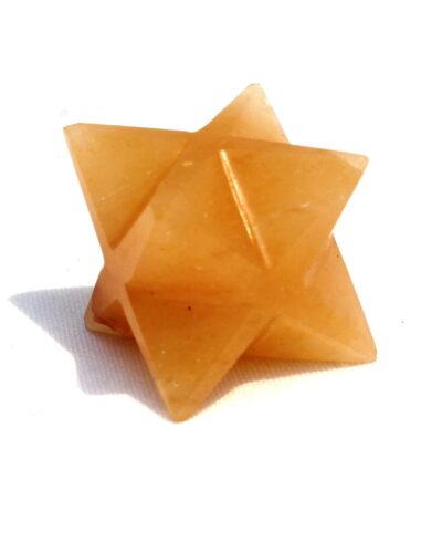 Golden Quartz Gemstone Merkaba | 1-inch | Irritation Desires Purification | Decorative Item | Natural Gemstone Merkaba