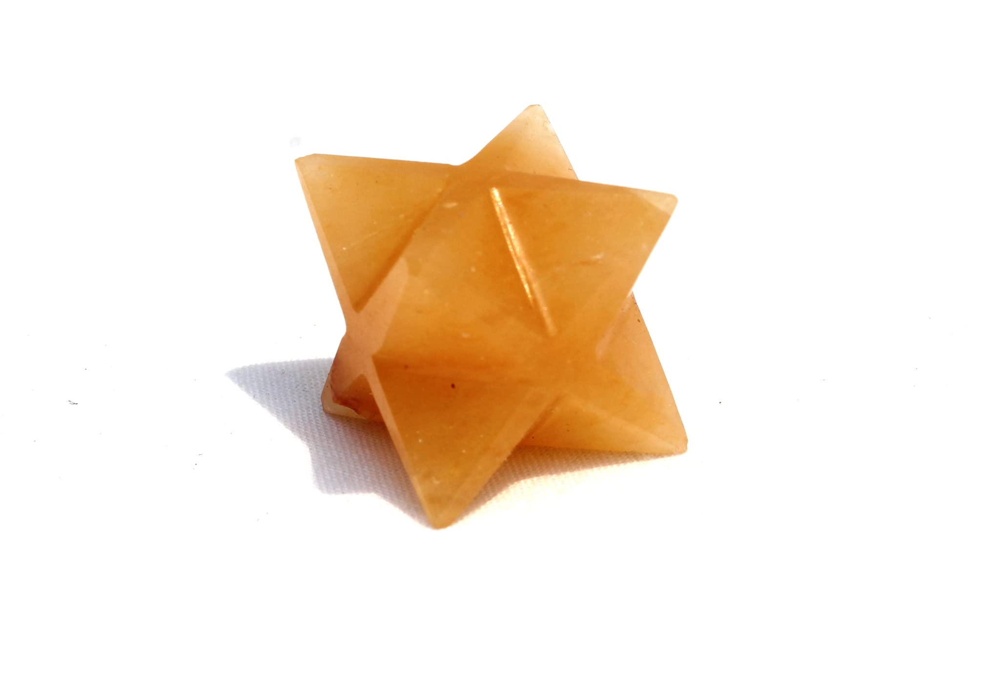 Golden Quartz Gemstone Merkaba | 1-inch | Irritation Desires Purification | Decorative Item | Natural Gemstone Merkaba