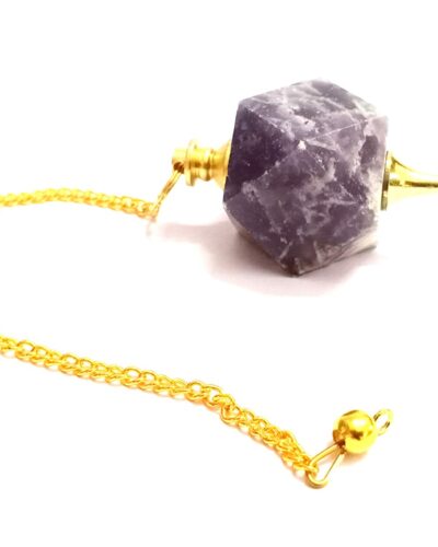 Lepidolite Hexagon Pendulum | Spirituality | Energy | Dowsing Pendulum