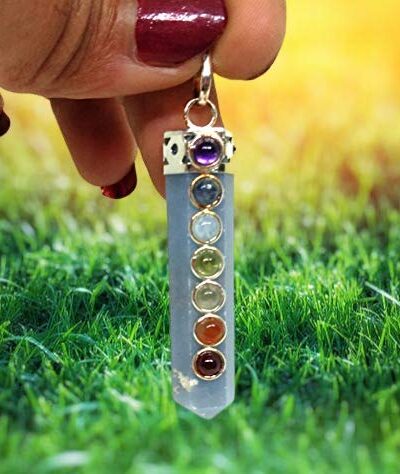 Angelite Point Chakra Pendant | Chakra Balancing | Spiritual Healing | Natural crystal Pendant