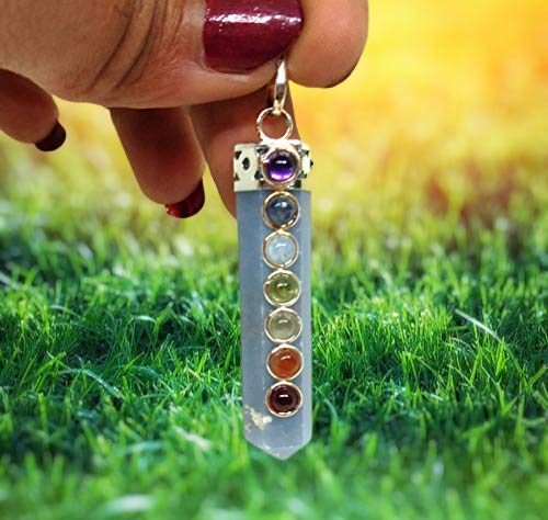 Angelite Point Chakra Pendant | Chakra Balancing | Spiritual Healing | Natural crystal Pendant