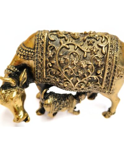 Brass Kamdhenu Cow Statue