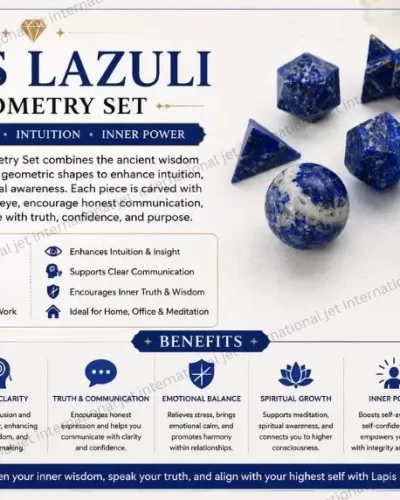 Lapis Lazuli 7 Geometry Set | promote grounding, stability, emotional balance, and positive energy