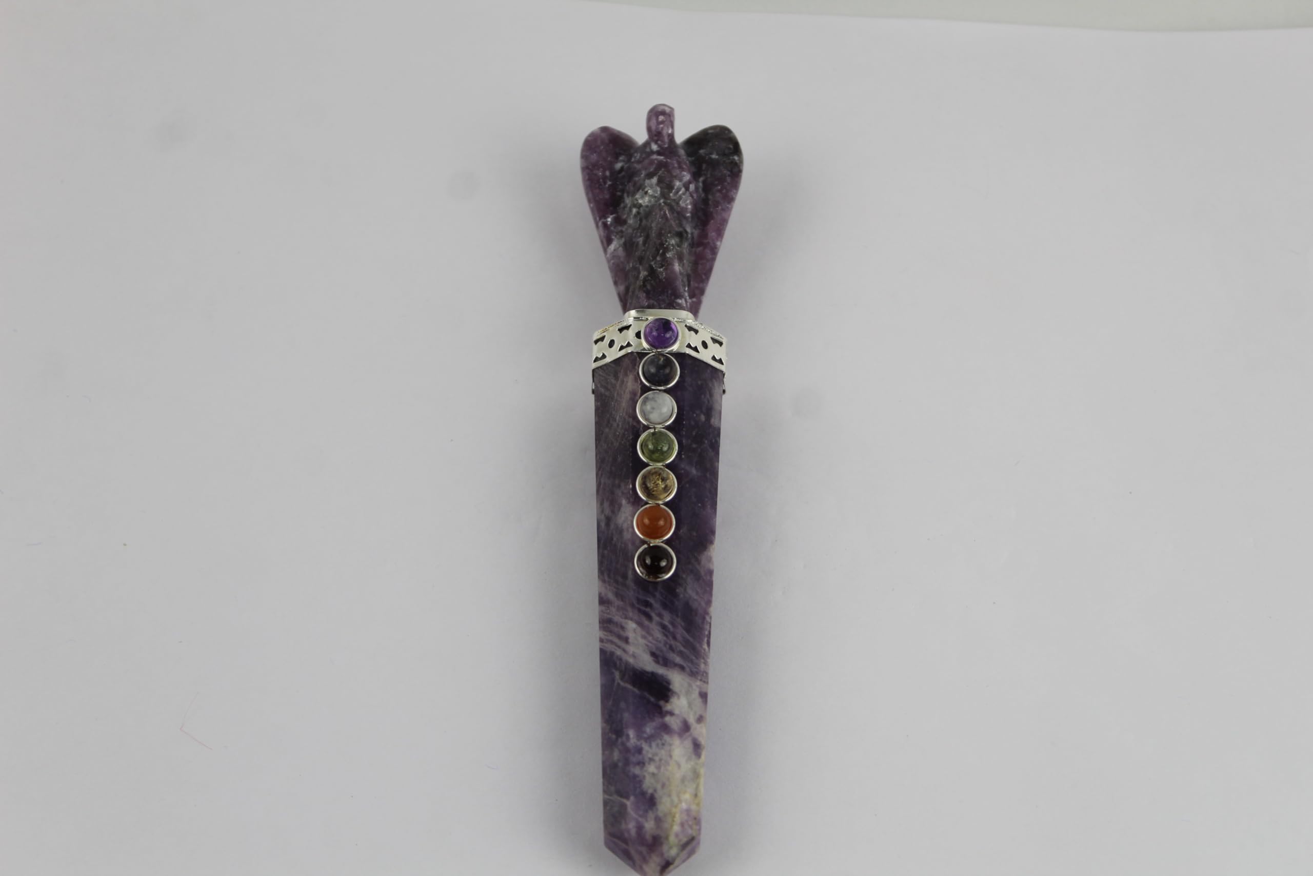 Jet Lepidolite Angel Chakra Wand Stick Approx. 5-5.5 inch Energized Charged Cleansed Programmed Pure Genuine Stick
