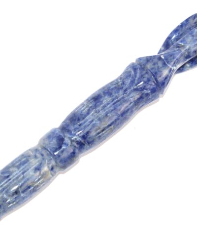 Jet Handmade Angel Carved Sodalite Stick Wand - Natural Sodalite Crystal Angel Carving Wand (Approx 5-5.5" Inch) Blue Gemstone Polished Stick for Decoration, Collection & Gift