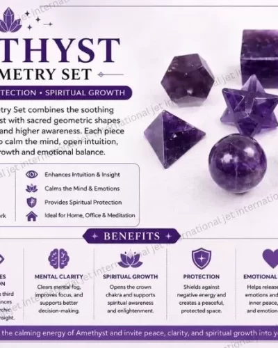 Amethyst 7 Geometry Set | promote peace, spiritual growth, emotional balance