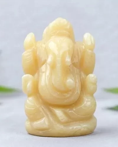 Moonstone Ganeshji Idol (2 inch)