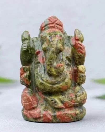 Unakite Ganeshji Idol (2 inch)