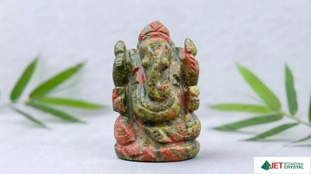 Unakite Ganeshji Idol (2 inch)