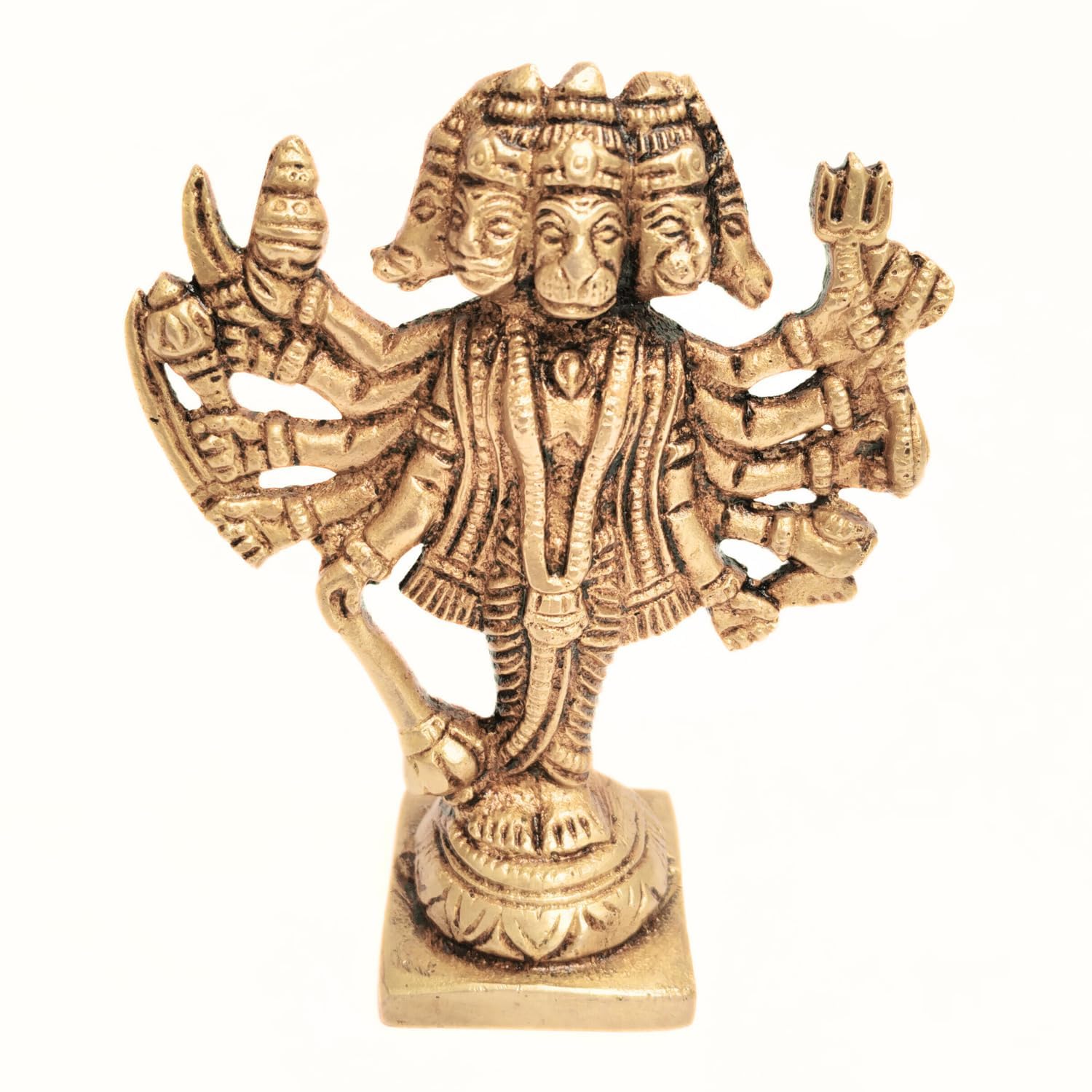 Brass Panchmukhi Hanumanji Statue