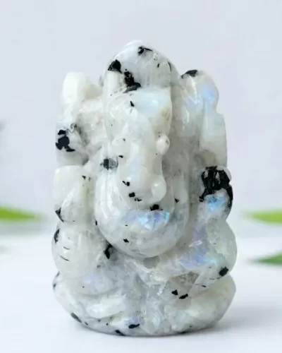 Rainbow Moonstone Ganeshji Idol | 2 inch |