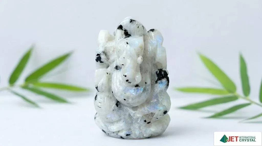 Rainbow Moonstone Ganeshji Idol | 2 inch |