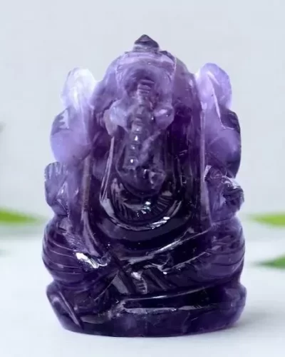 Amethyst Ganeshji Idol (2 inch)