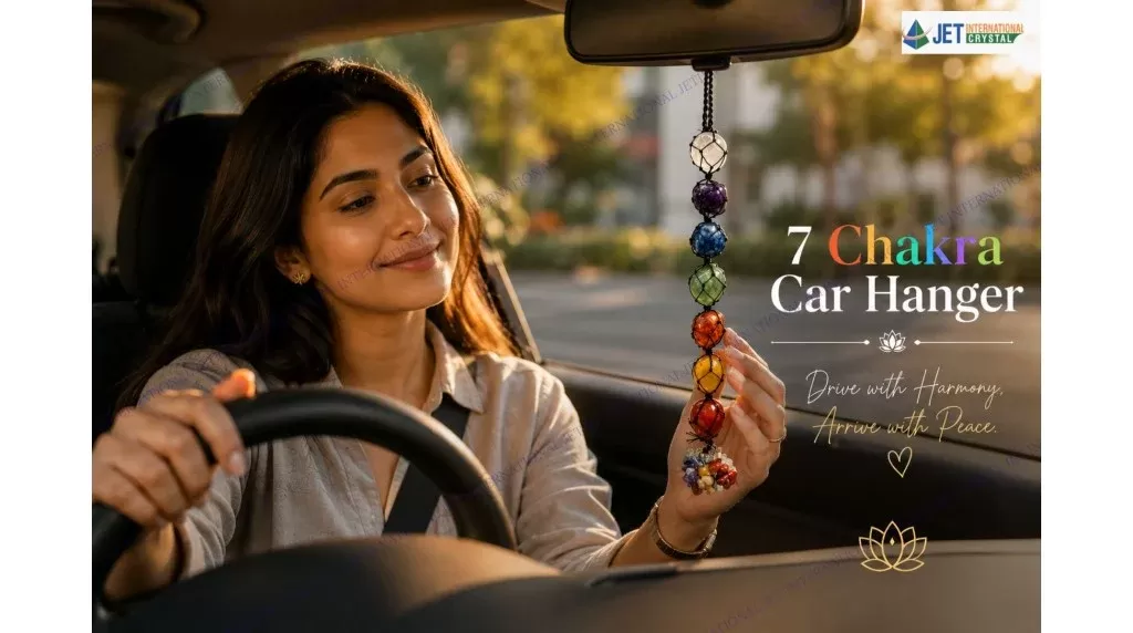 7 Chakra Tumbled Stones Car Hanger Natural Gemstone For protect & Elevate Your Journey