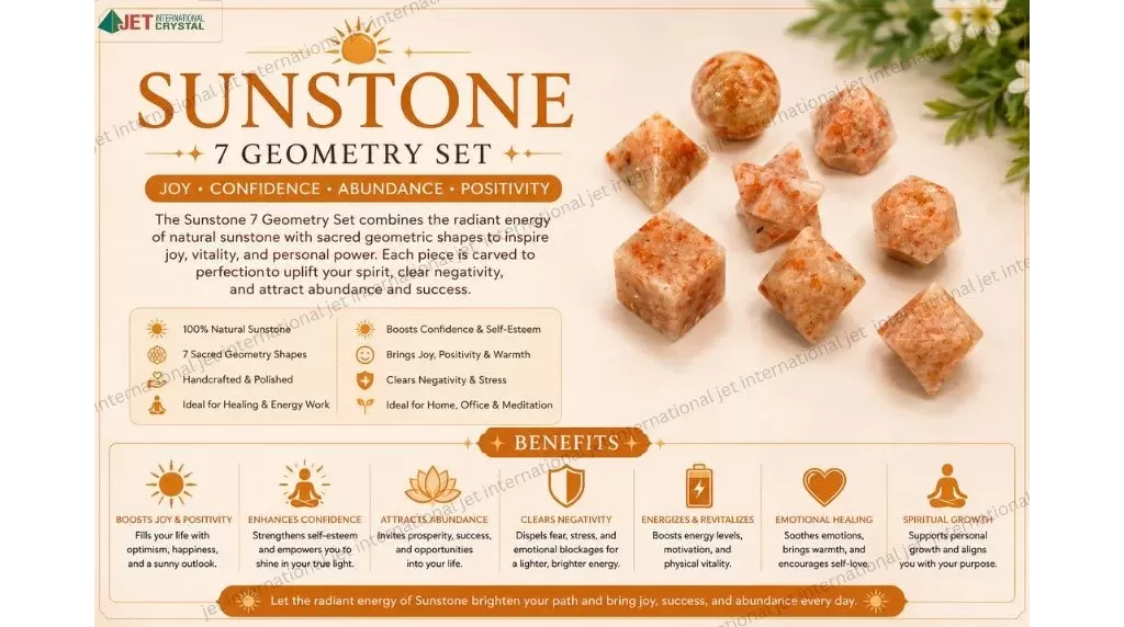 Sunstone 7 Geometry Set | promote positivity, confidence, motivation, and personal growth