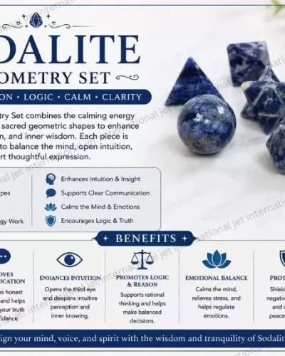 Sodalite 7 Geometry Set | promote clarity, communication, intuition, and emotional balance