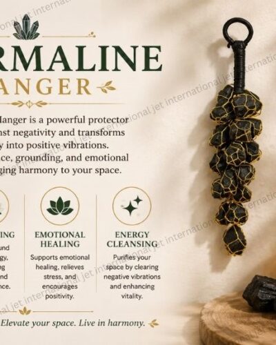 Tourmaline Rough Door Hanger – Cleansing & Protection Crystal Hanging Decor for Home