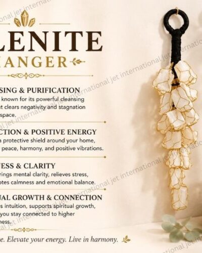 Selenite Rough Door Hanger – Cleansing & Protection Crystal Hanging Decor for Home