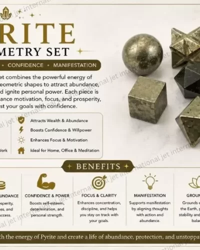 Pyrite 7 Geometry Set | promote prosperity, confidence, positivity, and energy balance