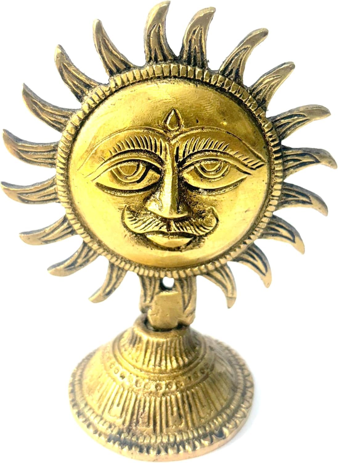 Brass Sun Statue