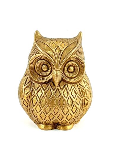 Brass Owl Statue