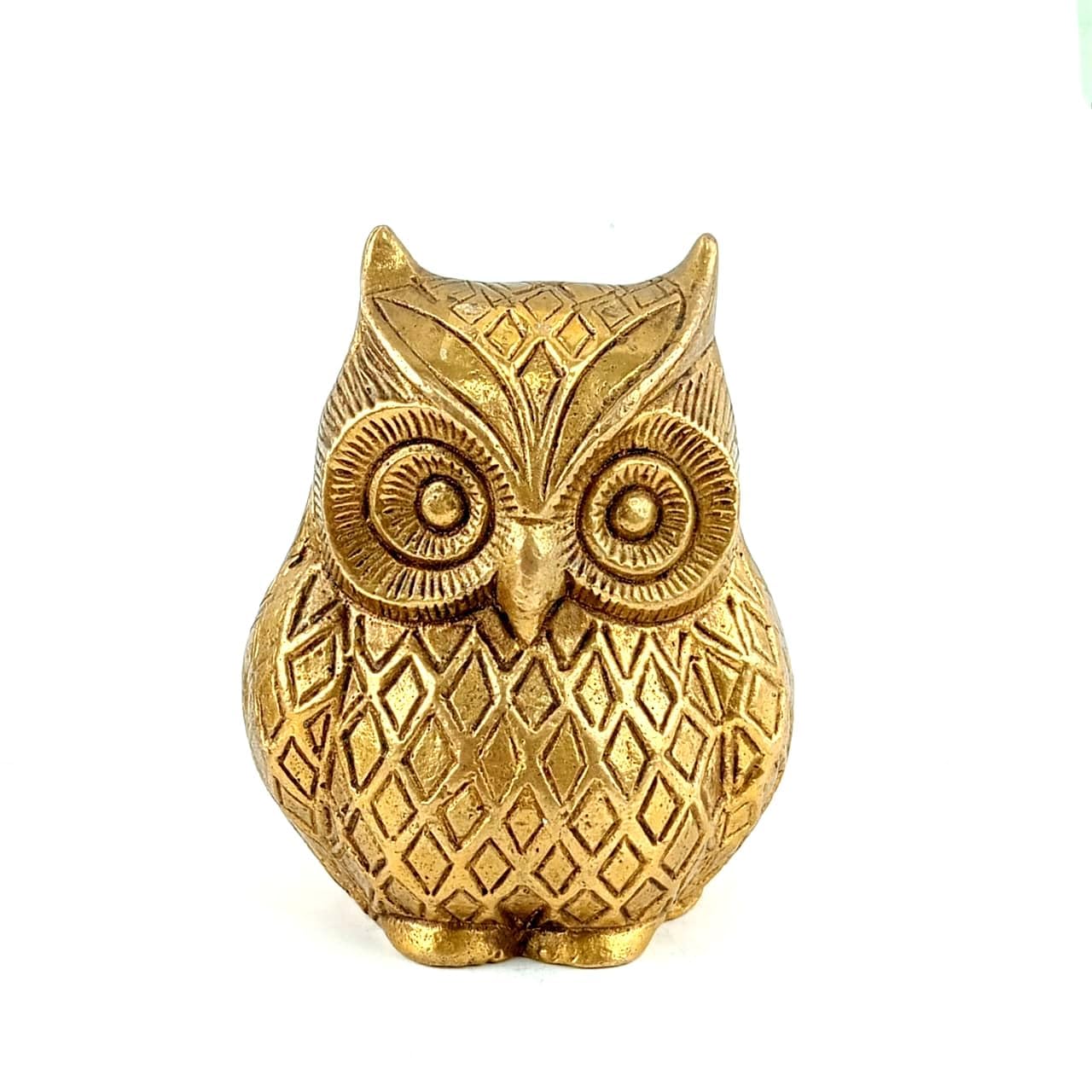 Brass Owl Statue