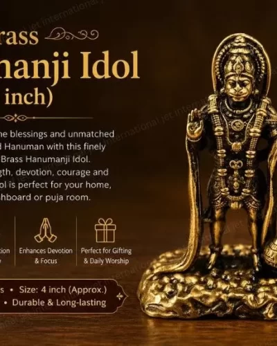 Brass Hanumanji Statue (4 Inch)